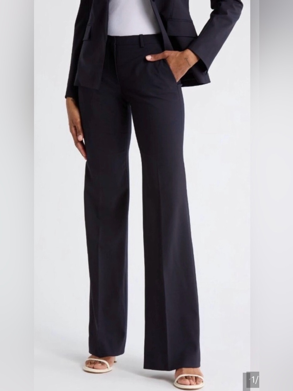 Theory DEMITRIA 2 Deep Navy Classic Suit Pants